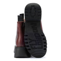 Fly London Medi Bottes En Cuir Rouge Pour Femmes