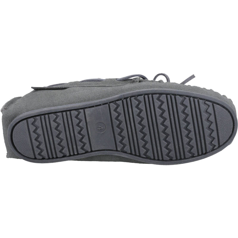 Hush Puppies Allie Chaussons En Daim Gris Pour Femme