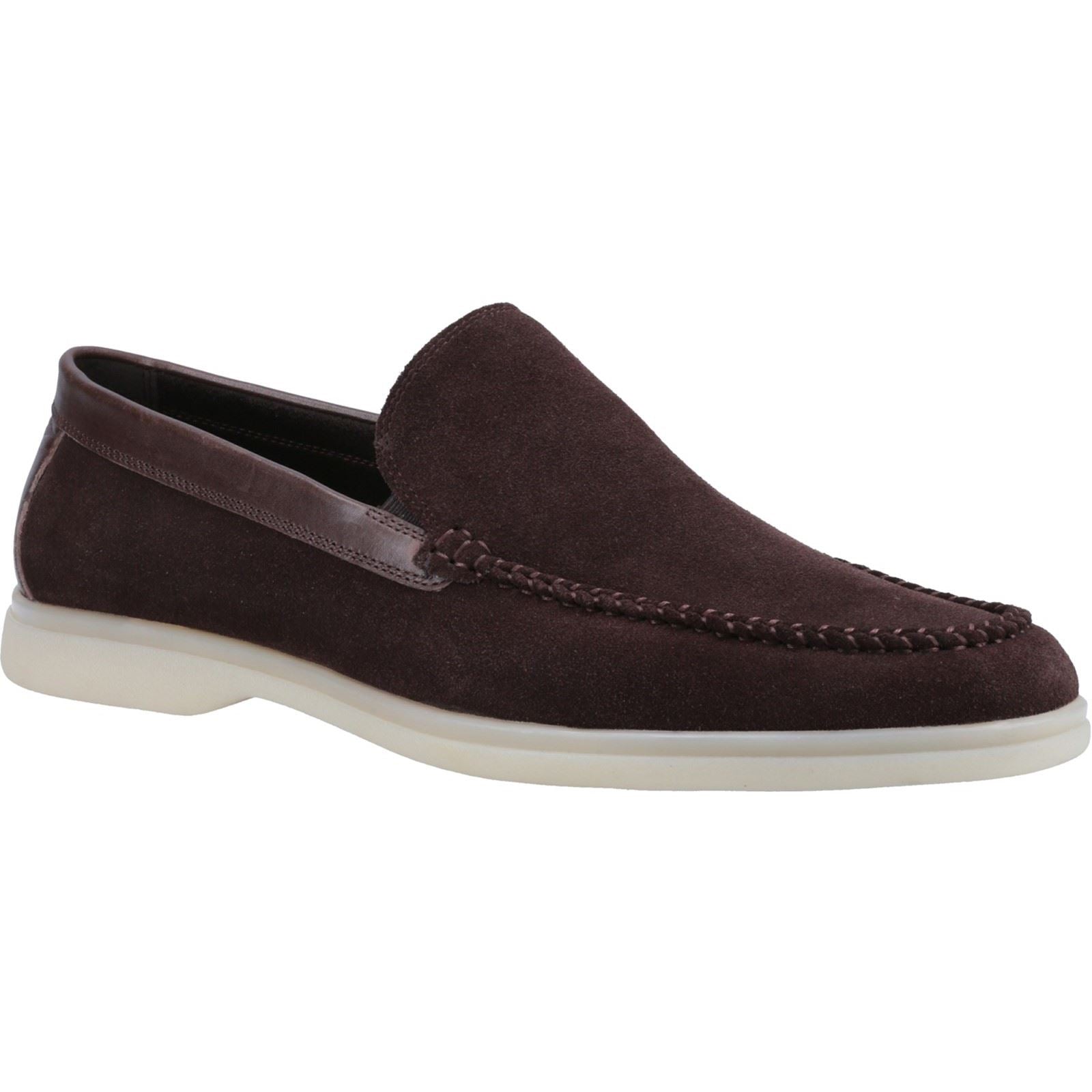 Hush Puppies Leon Chaussures Loafers Pour Hommes En Daim Marron