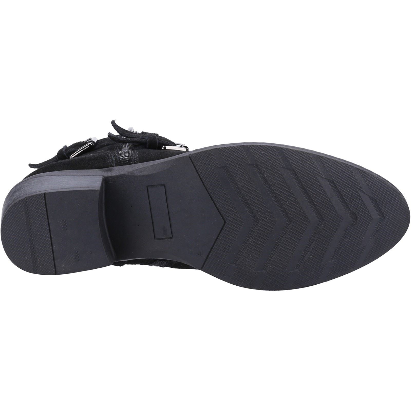 Hush Puppies Jenna Bottes Noires En Cuir Pour Femmes