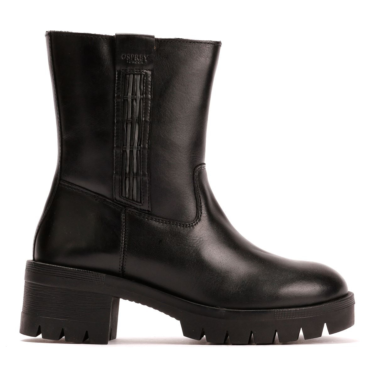 Osprey London The Indiana Bottes Noires En Cuir Pour Femmes