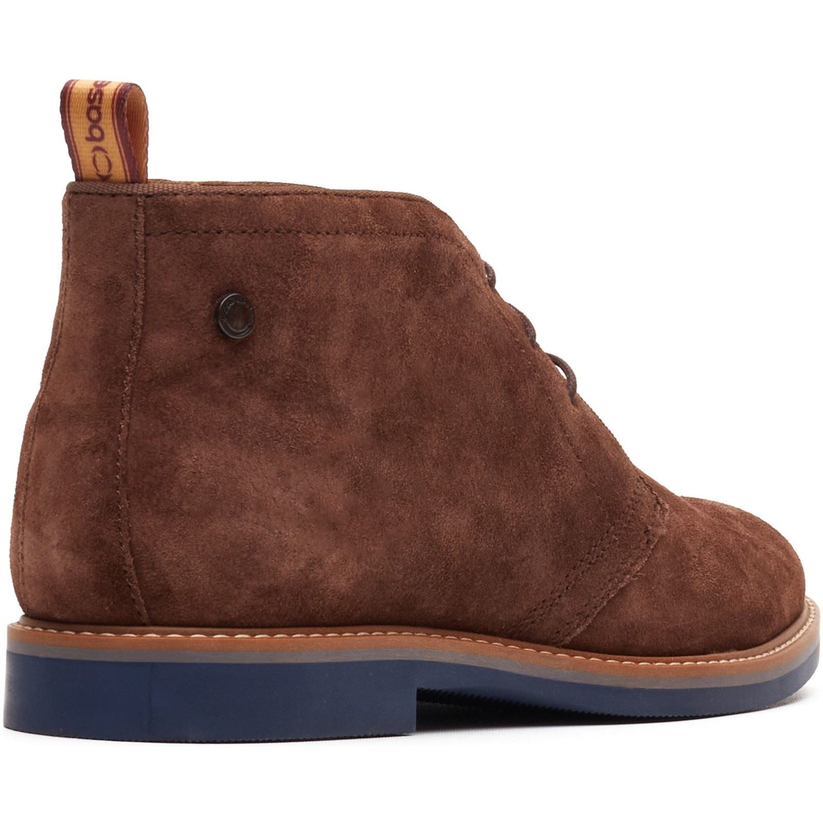 Base London Carlton Chukka Bottes En Cuir Pour Hommes Marron