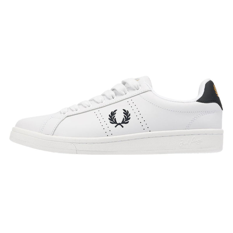Fred Perry Cupsole Baskets Blanches En Cuir Pour Hommes
