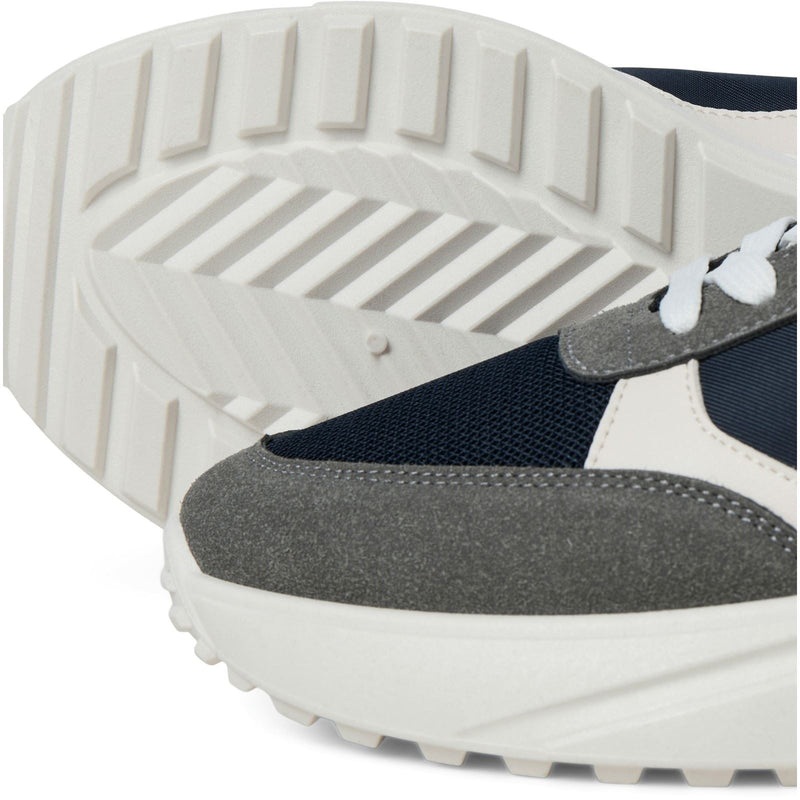 Jack & Jones Aspire Runner Baskets Pour Hommes En Polyuréthane Castlerock/Navy Blazer