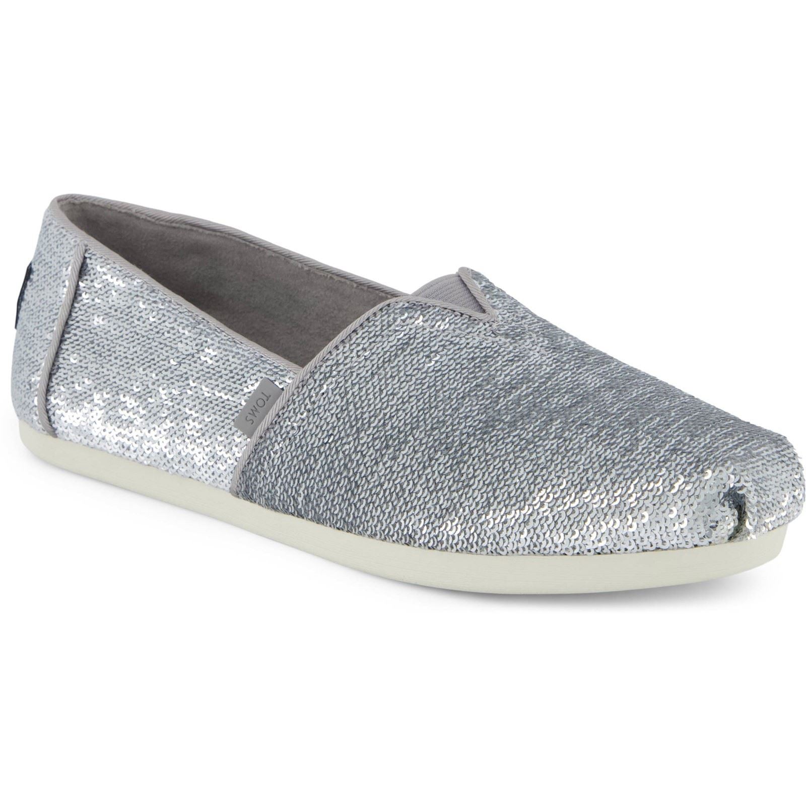 TOMS Alpargata Sequins Espadrilles Argentées En Textile Pour Femmes