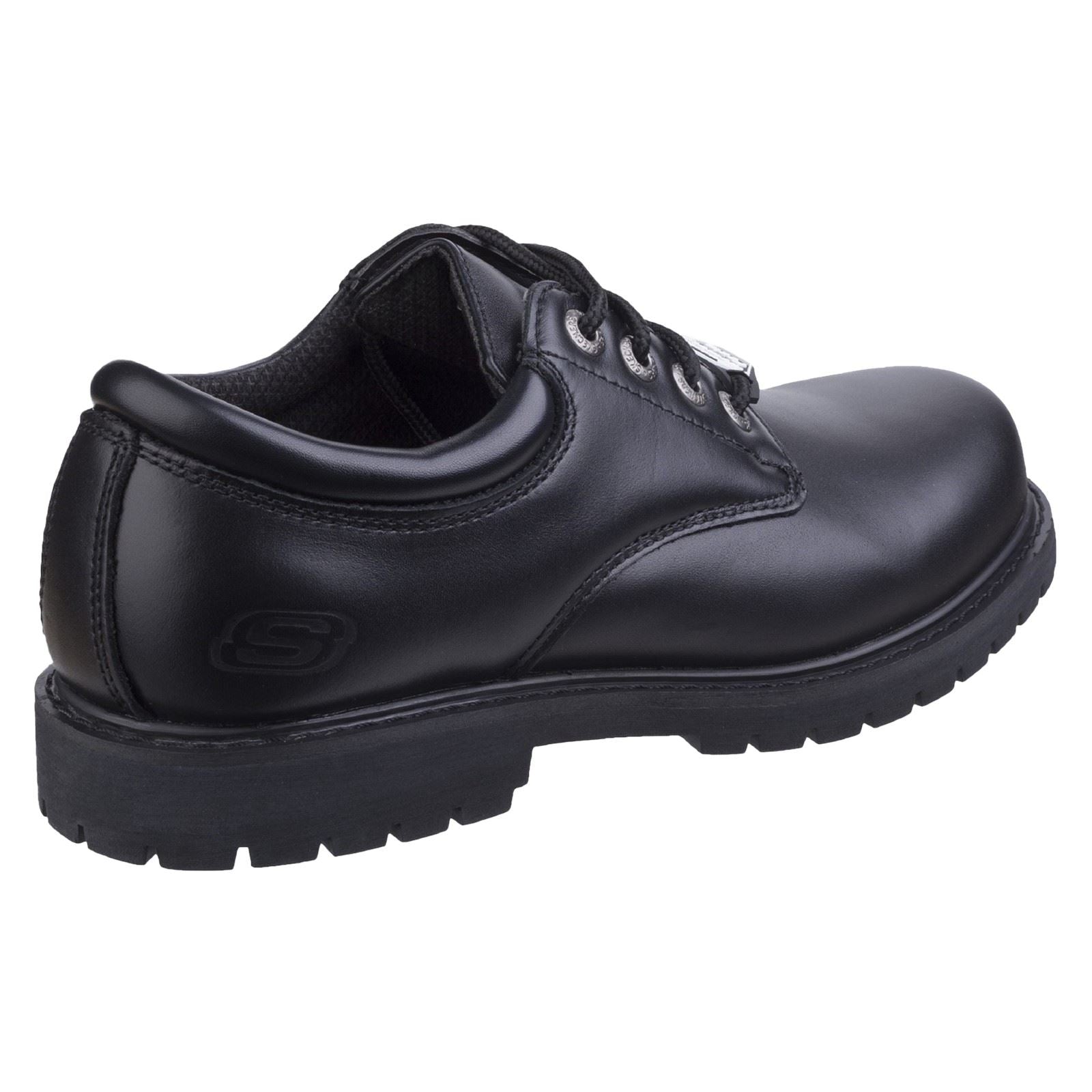 Skechers Workwear Cottonwood Elks Chaussures De Sécurité Noires En Cuir Pour Hommes