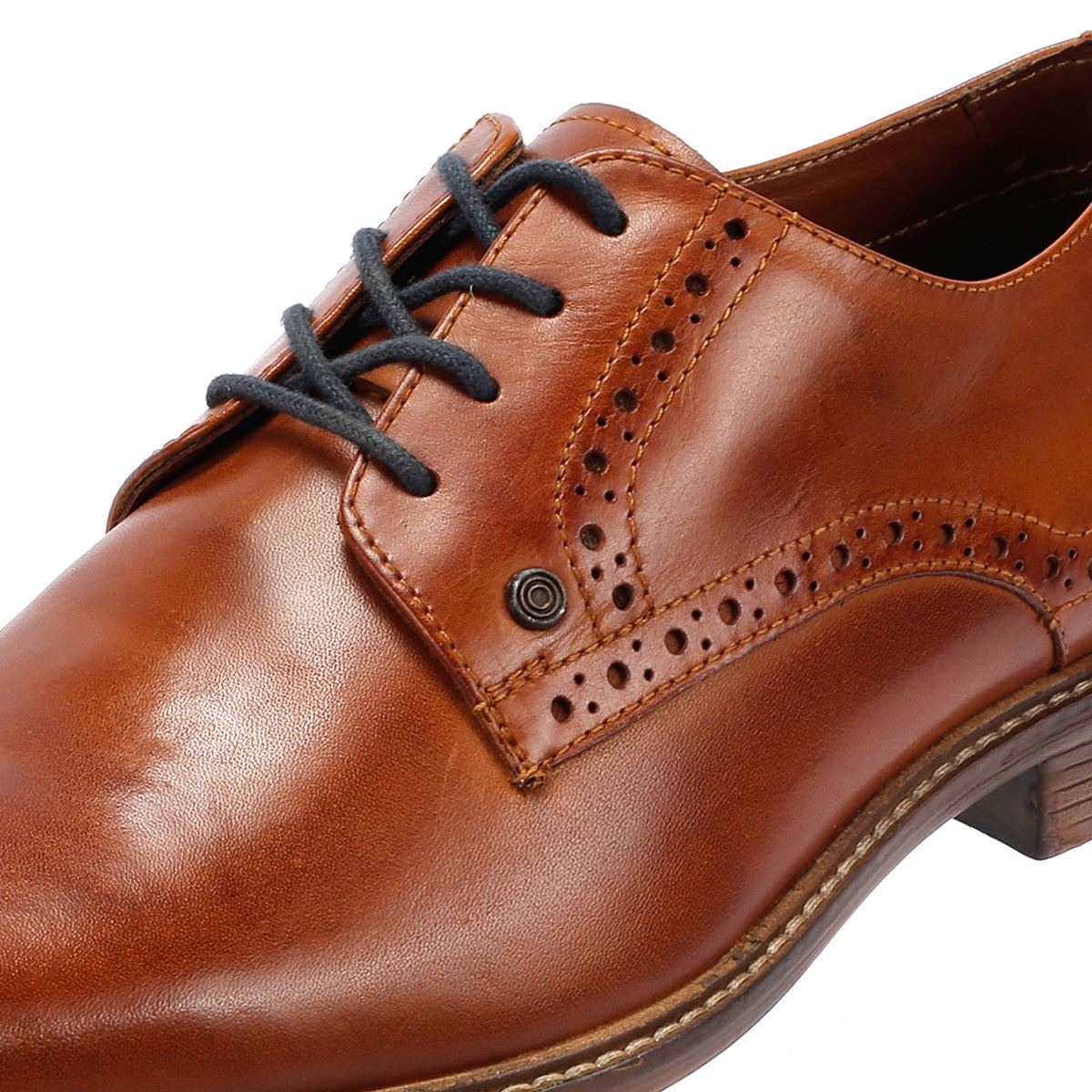 Lambretta Harvey Derby Chaussures À Lacets En Cuir Beige Pour Hommes