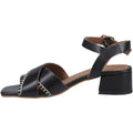 Hush Puppies Lyla Heeled Sandales Noires Pour Femmes En Cuir