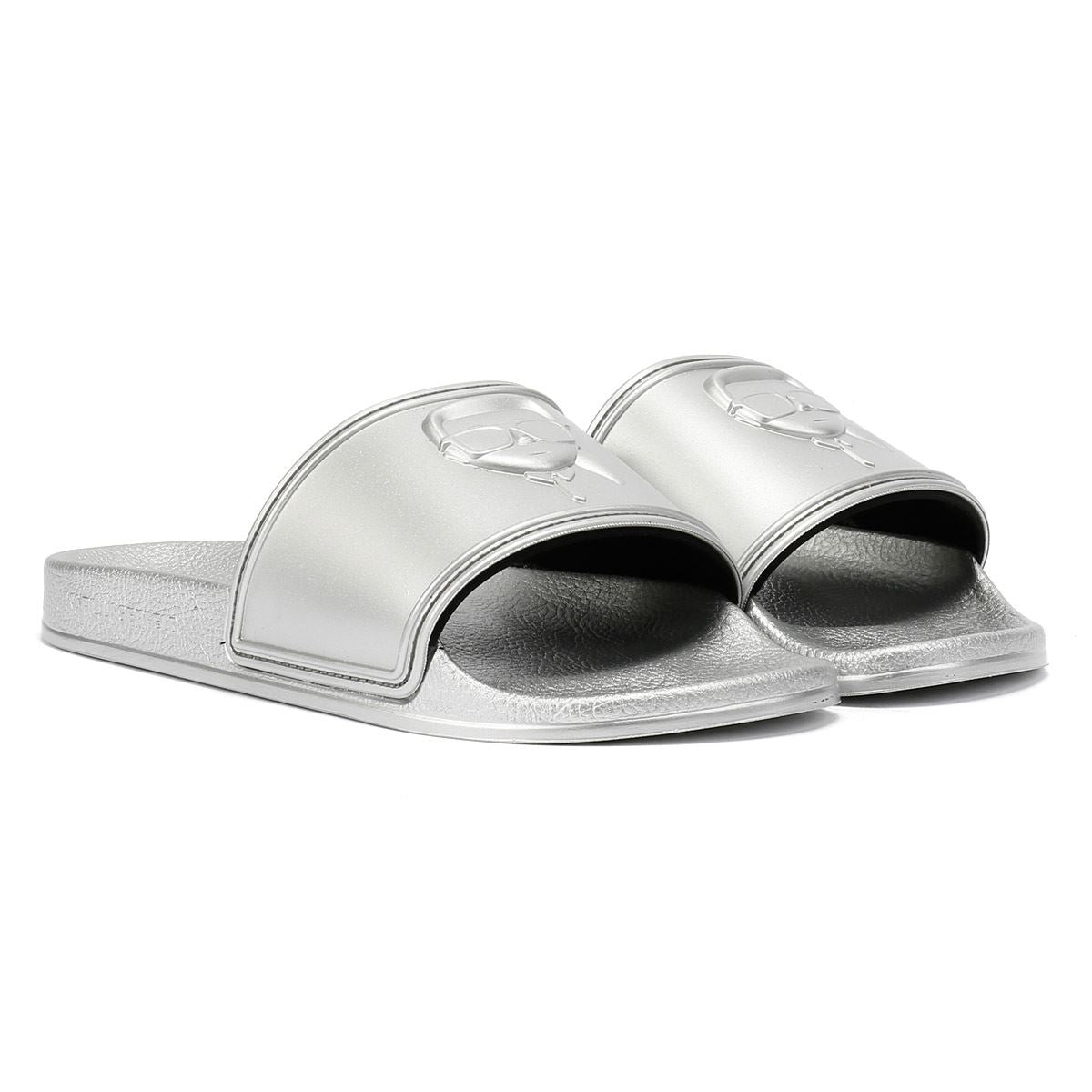 Karl Lagerfeld Kondo 2.0 Karl NFT Sandales Argentées Pour Femmes