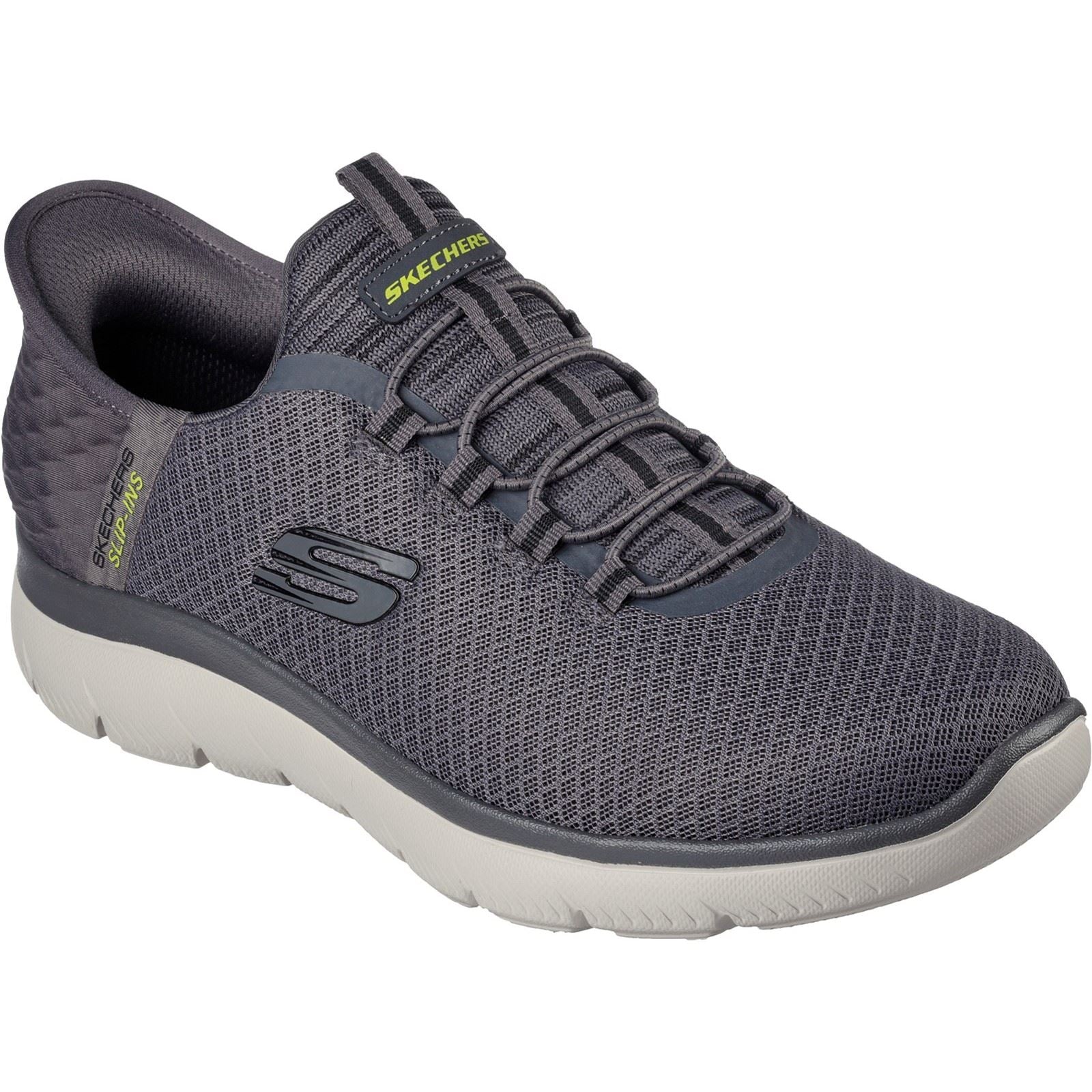 Skechers Summits High Range Baskets En Polyester Pour Hommes, Couleur Anthracite