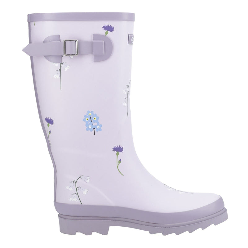 Cotswold Wildflower Tall Bottes En Caoutchouc Lilas Pour Femmes