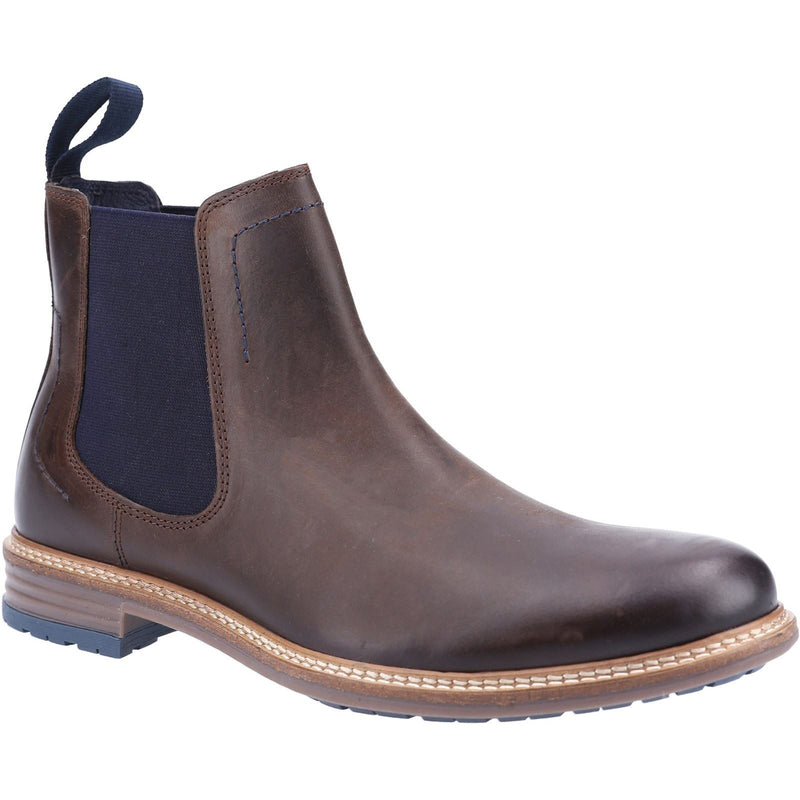 Hush Puppies Justin Chelsea Bottes En Cuir Marron Pour Hommes