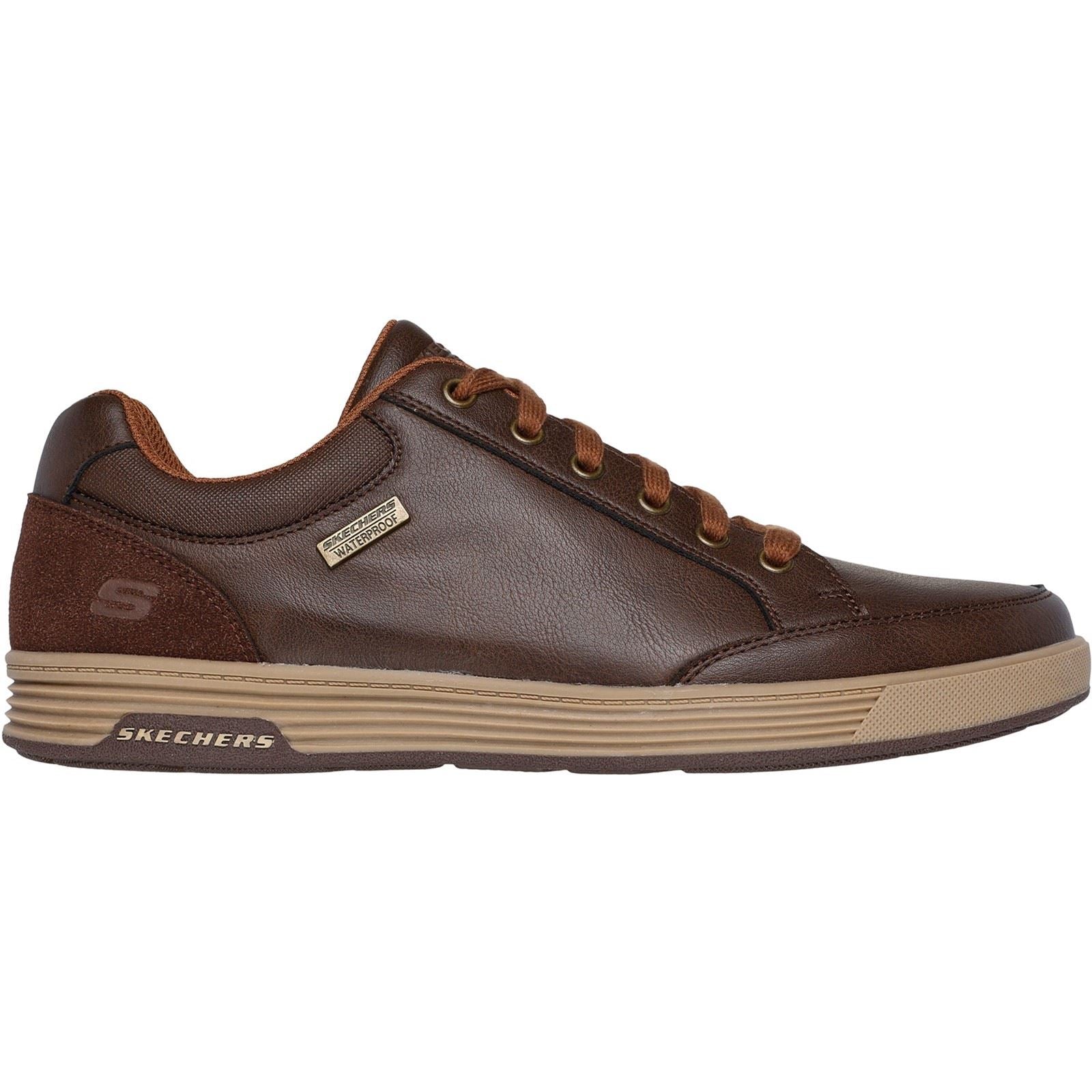 Skechers Cavell Sparkman Chaussures À Lacets En Chocolat Pour Hommes En Polyuréthane