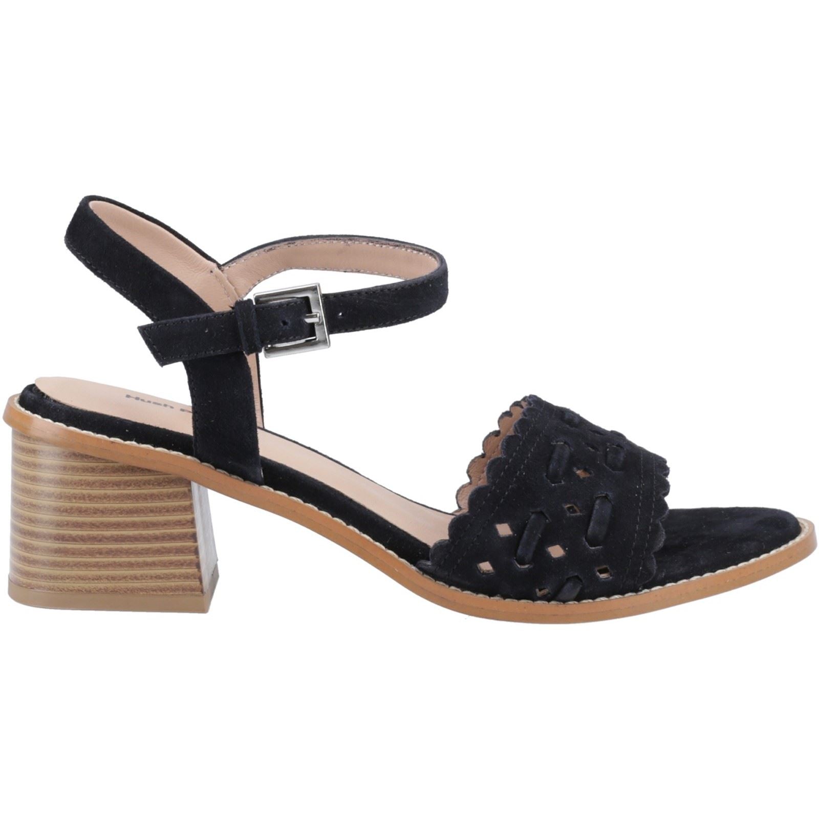Hush Puppies Lacie Sandales Noires Pour Femmes En Suède