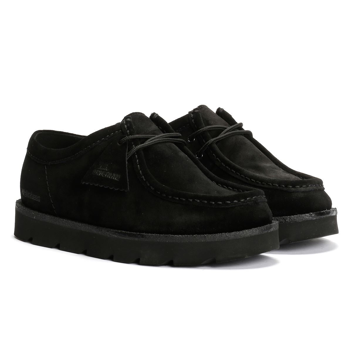 Clarks Originals Meare Wallabee Chaussures Noires À Lacets Pour Hommes Suède