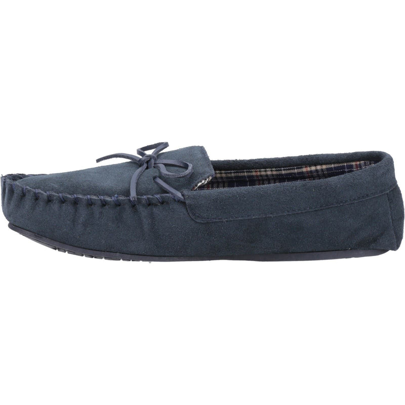 Hush Puppies Clyde Chaussons Navy Pour Homme En Suède