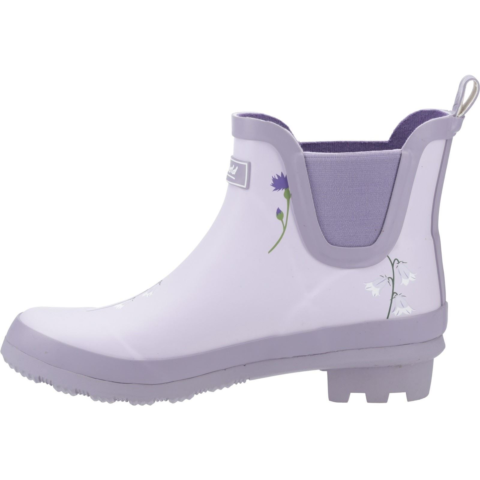 Cotswold Wildflower Ankle Bottes Wellington Lilas En Caoutchouc Pour Femmes