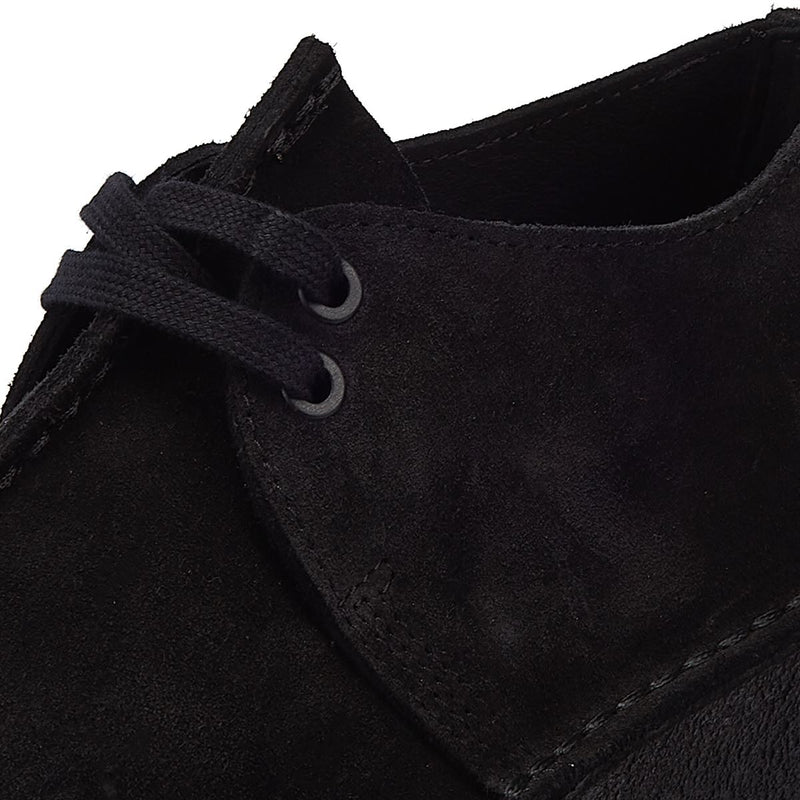 Clarks Chaussures Confort Femme En Daim Noir À Talon Compensé Trek Originals