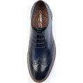Base London Joe Chaussures À Lacets Pour Hommes En Cuir Bleu Marine