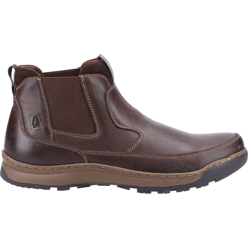 Hush Puppies Gavin Bottes En Cuir Marron Pour Homme
