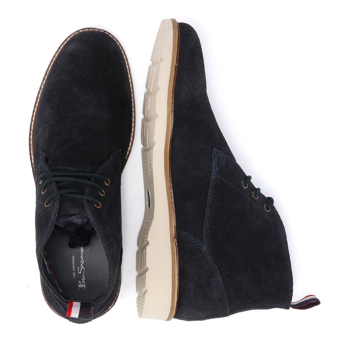Ben Sherman Hampton Bottes Bleues En Daim Pour Hommes