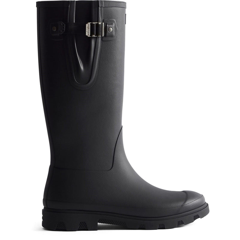 Hunter Downpour Adjustable Bottes De Pluie Noires En Caoutchouc Pour Hommes