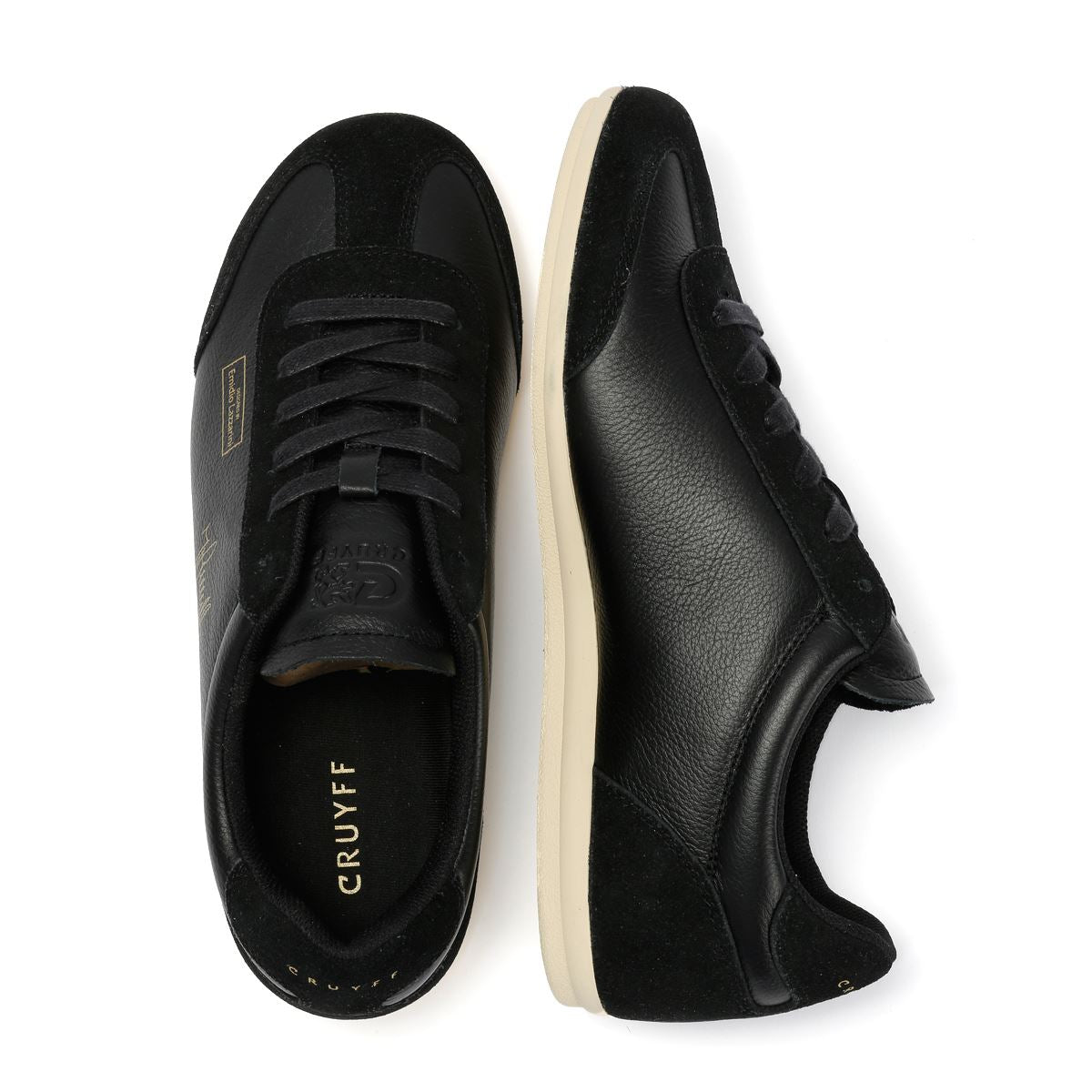 Cruyff Recoupa Baskets Noires En Cuir Pour Hommes
