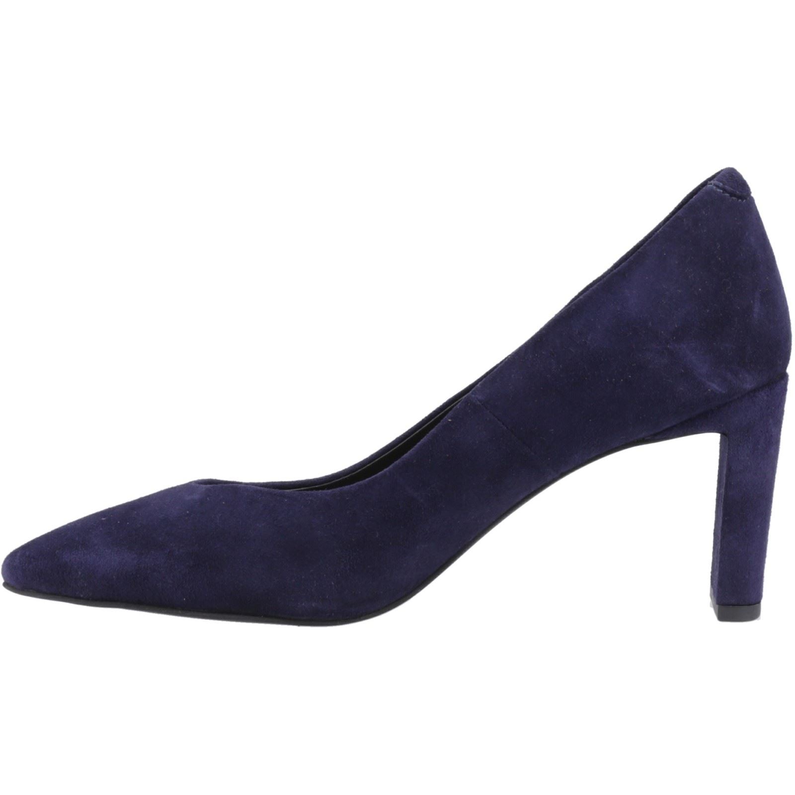 Hush Puppies Olivia Chaussures Bleu Marine Pour Femmes En Suède