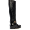 Geox D Felicity Bottes Noires En Cuir Pour Femmes