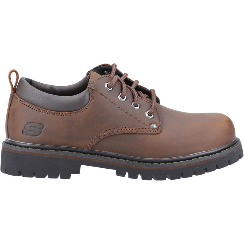 Skechers Tom Cats Chaussures À Lacets Pour Homme En Cuir Marron Foncé