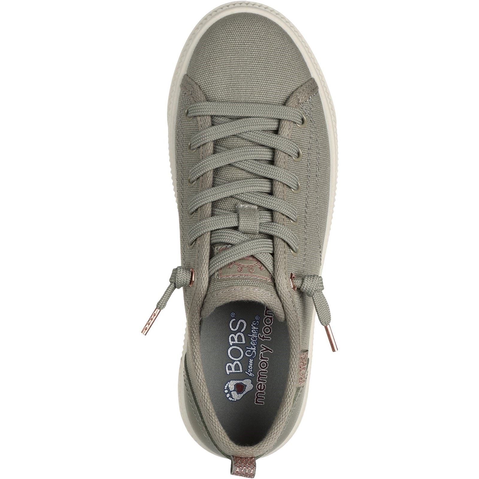 Skechers BOBS Copa Baskets En Toile Pour Femmes, Couleur Olive