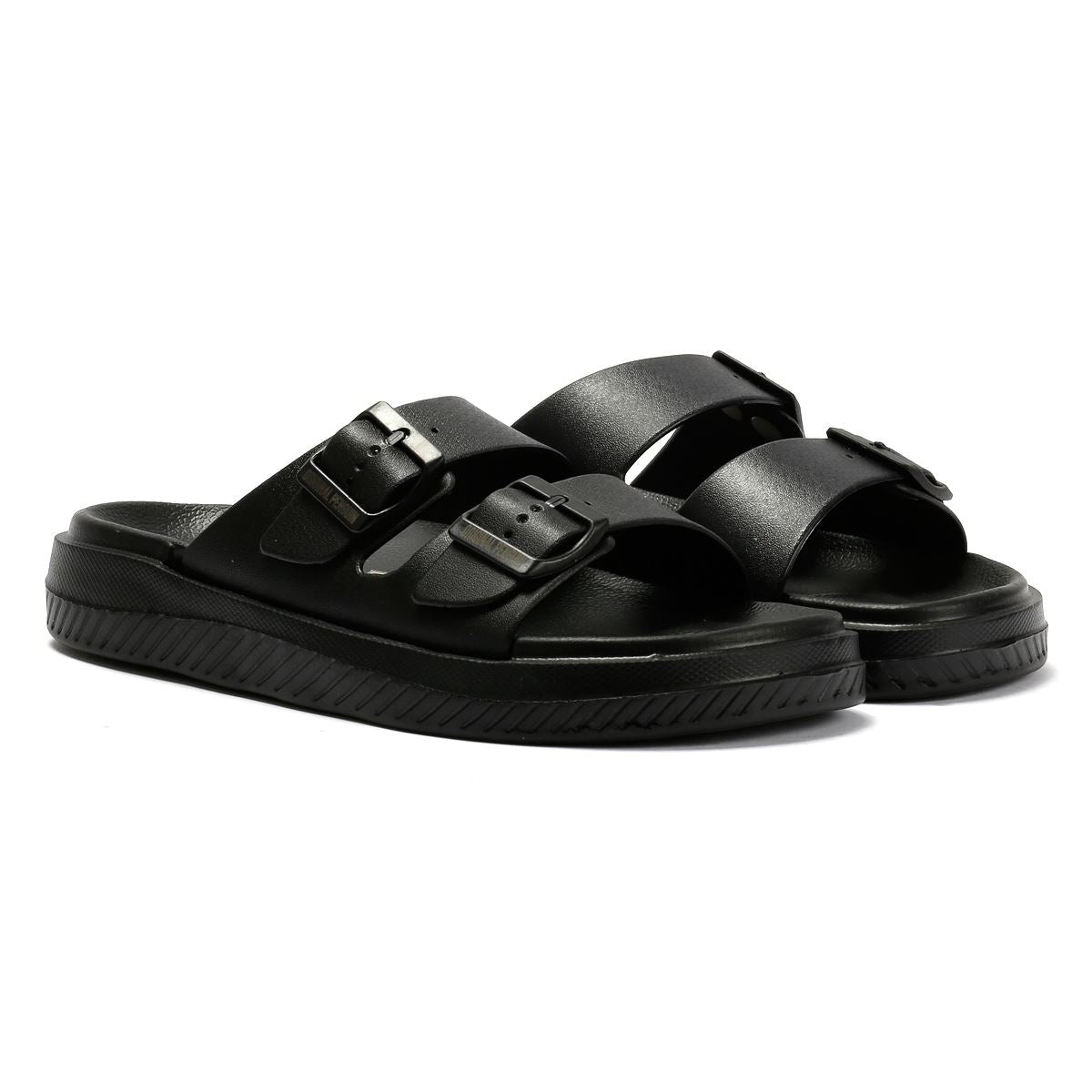Penguin Playa Sandales Noires Pour Hommes