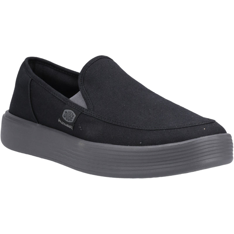 HEYDUDE Sunapee Canvas Mocassins Pour Hommes En Coton 100% Noir / Anthracite