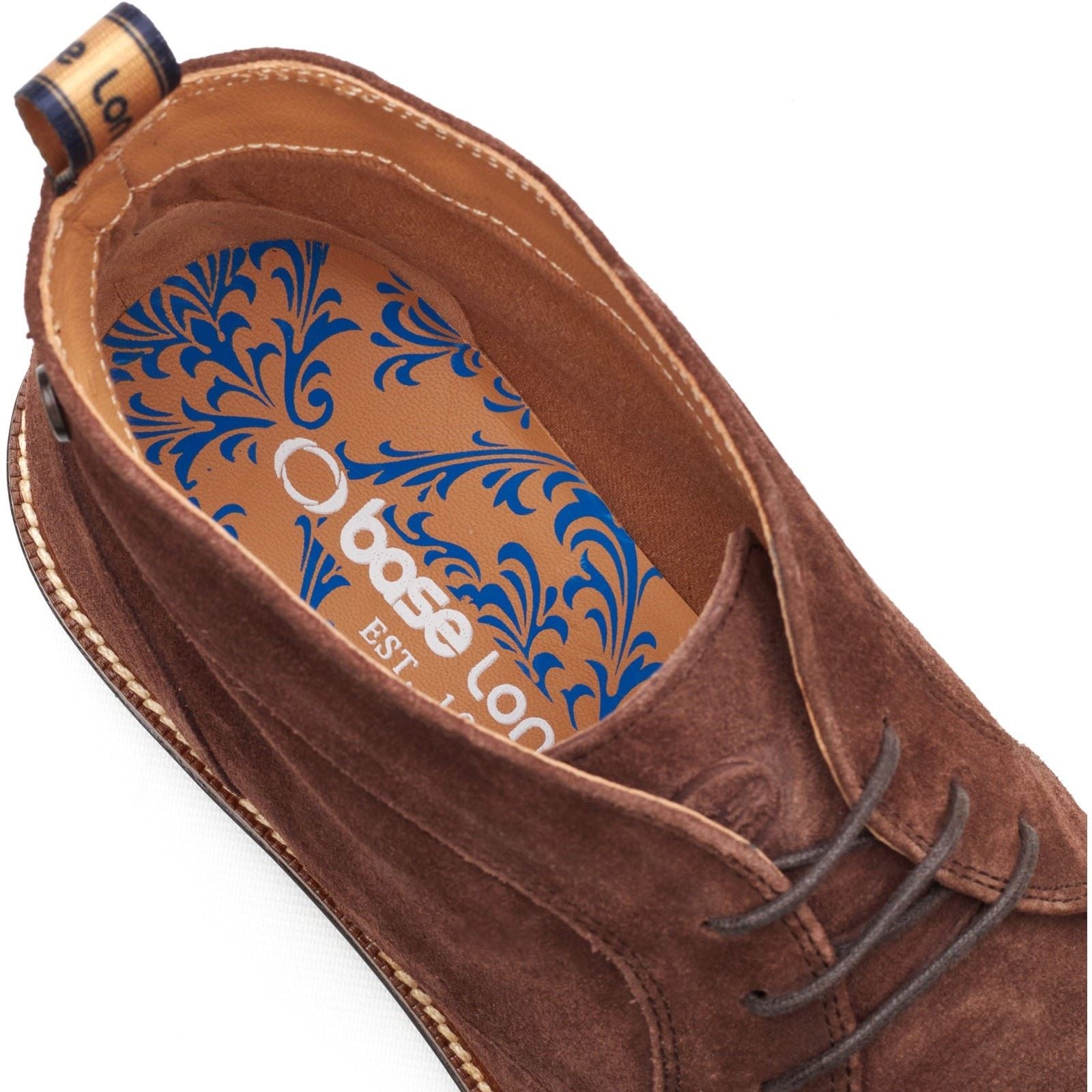 Base London Lincoln Chukka Bottes En Cuir Pour Hommes Marron