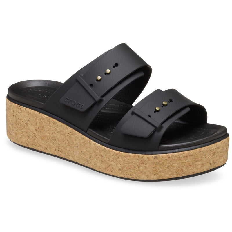 Crocs Brooklyn Buckle Sandales Noires Pour Femmes