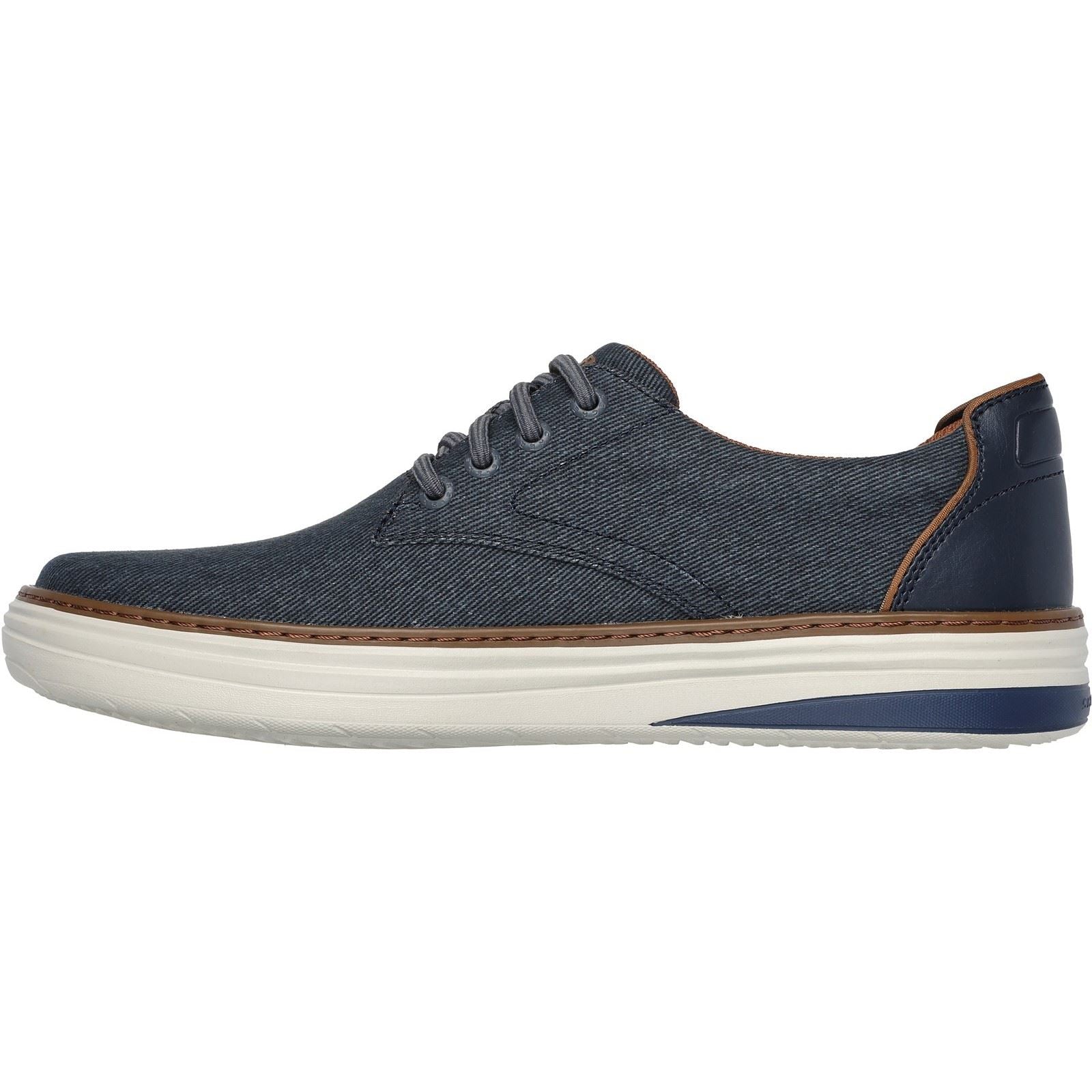 Skechers Hyland - Ratner Chaussures En Toile Pour Hommes, Couleur Bleu Marine, À Lacets