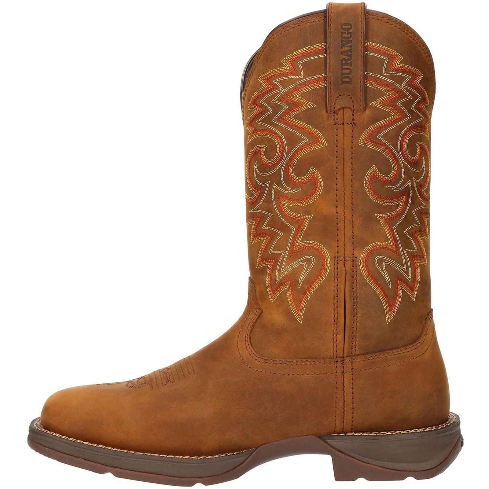 Durango Rebel Chaussures En Cuir Pour Homme De Couleur Rouille