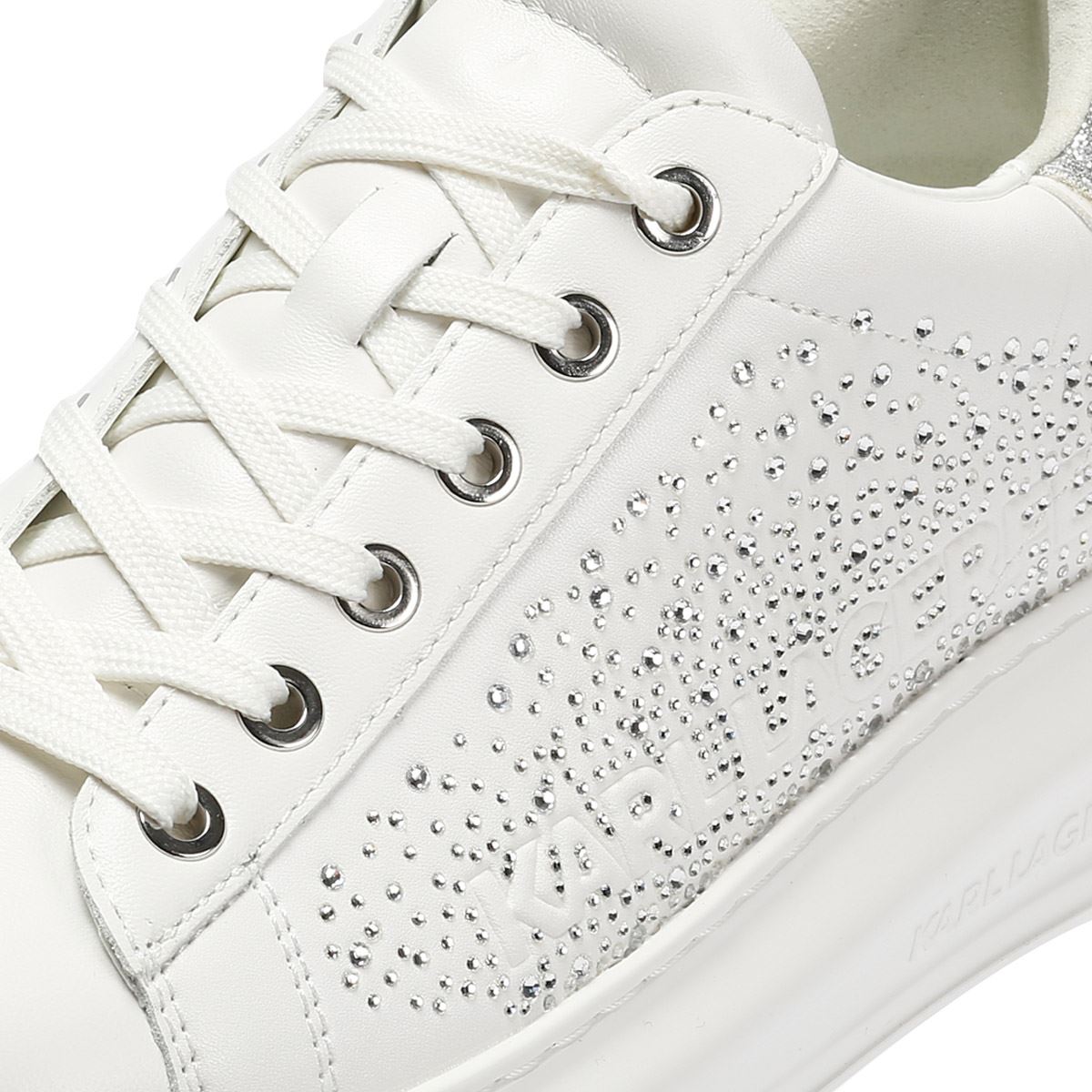 Karl Lagerfeld Kapri Konstellation Baskets Blanches En Cuir Pour Femmes