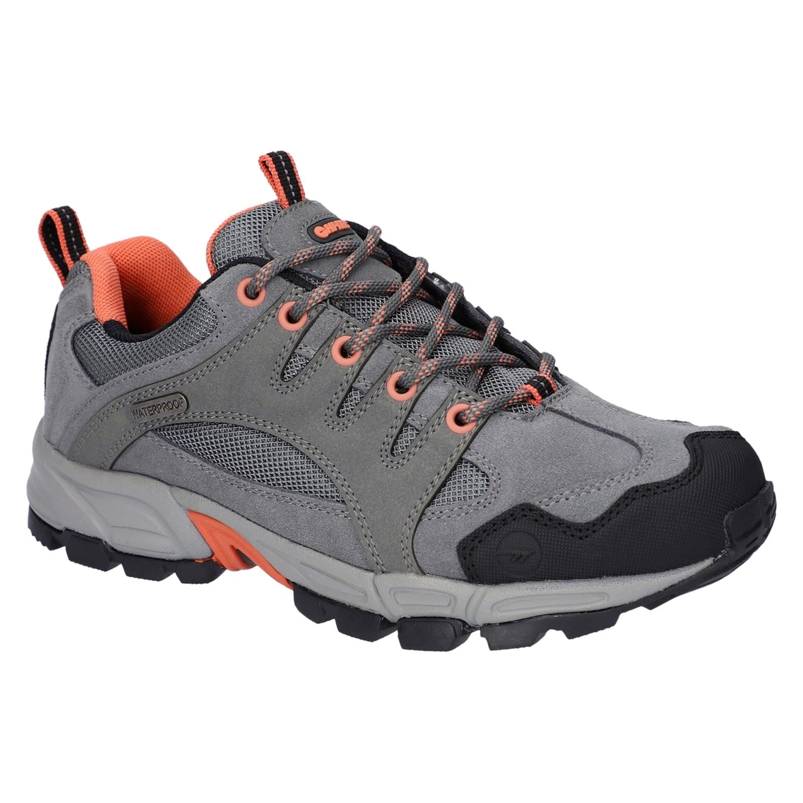 Hi-Tec Auckland Lite Bottes De Randonnée En Cuir Pour Femme En Acier/corail/gris Frais