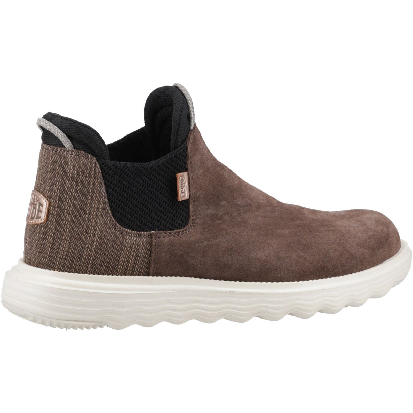 HEYDUDE Branson Bottes En Cuir Pour Femmes Couleur Café