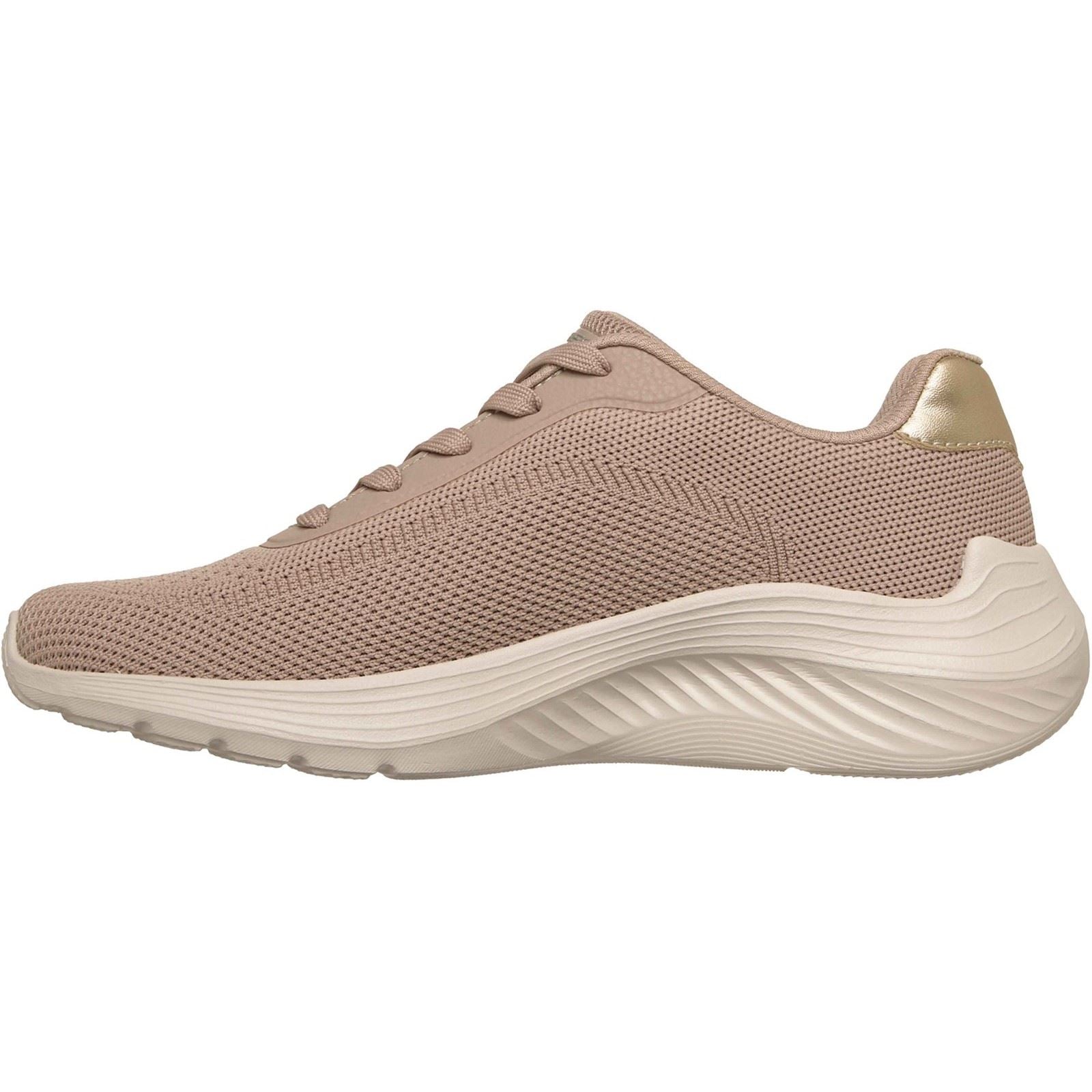 Skechers Bobs Squad Waves Current Look Baskets Taupe Pour Femmes En Textile