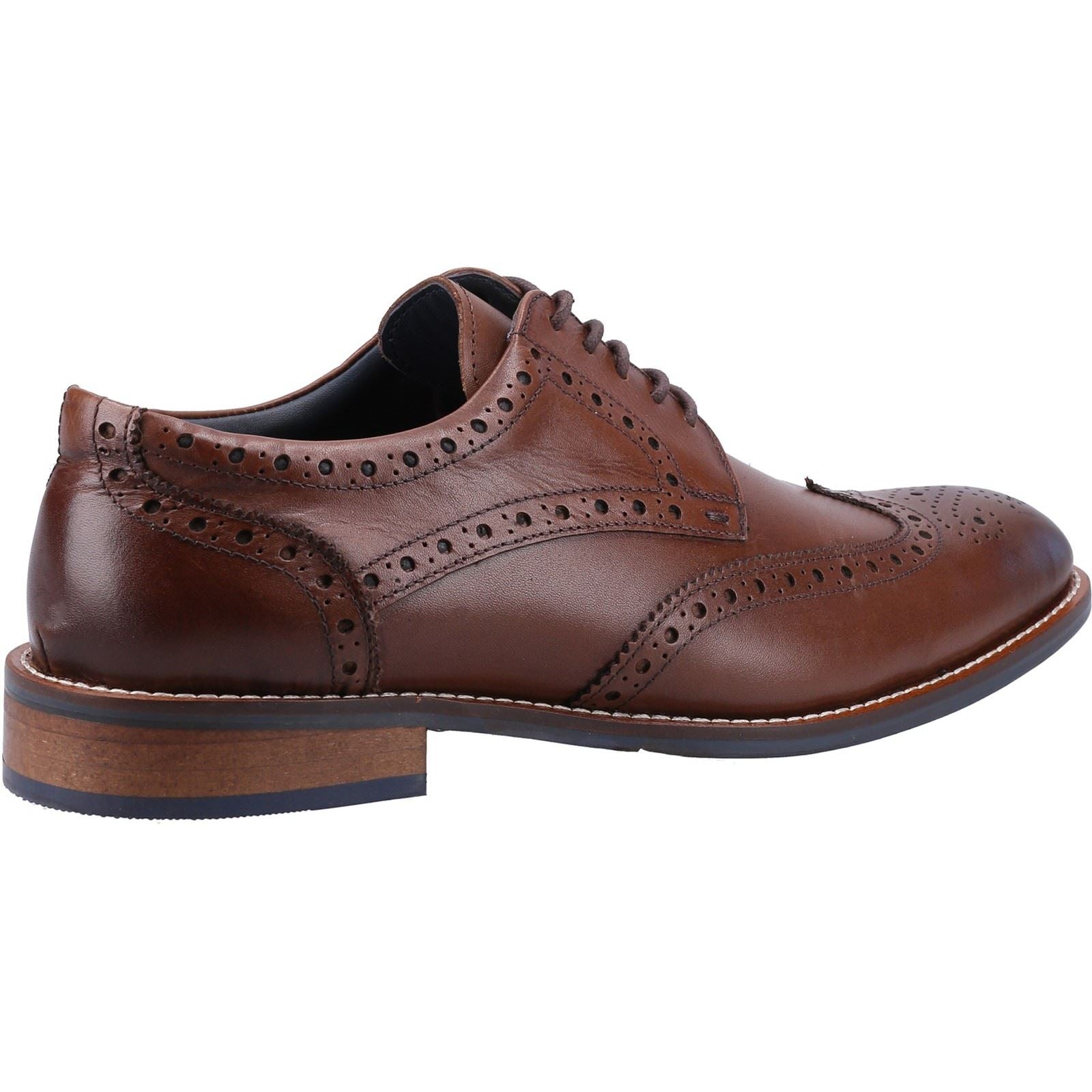 Hush Puppies Dustin Brogue Chaussures De Ville En Cuir Pour Homme De Couleur Chocolat