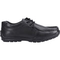 Hush Puppies Mackenzie Chaussures Noires Pour Garçons En Cuir À Lacets