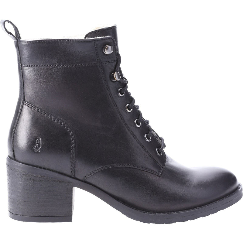 Hush Puppies Harriet Bottes Noires En Cuir Pour Femmes
