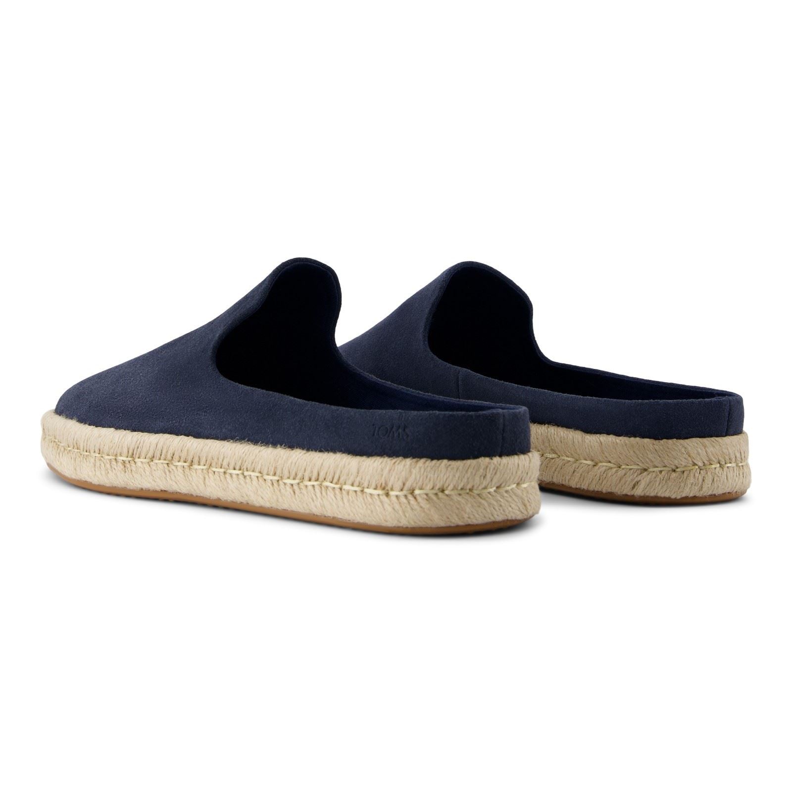 TOMS Santiago Mule Mules En Cuir Pour Homme, Bleu Marine