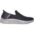 Skechers Go Walk Flex No Hands Baskets Homme En Synthétique Gris Foncé