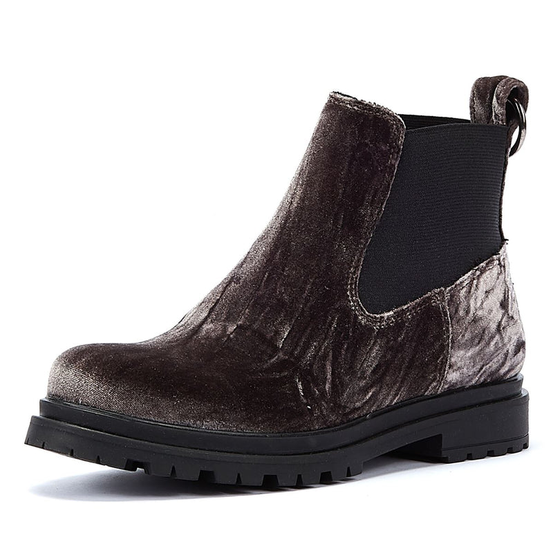 Shoe The Bear Bottes Grises En Velours Pour Femmes Akira Chelsea