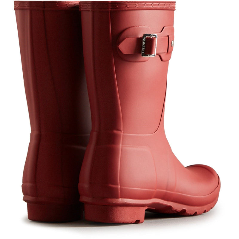 Hunter Original Short Bottes De Pluie En Caoutchouc Rouge Pour Femmes