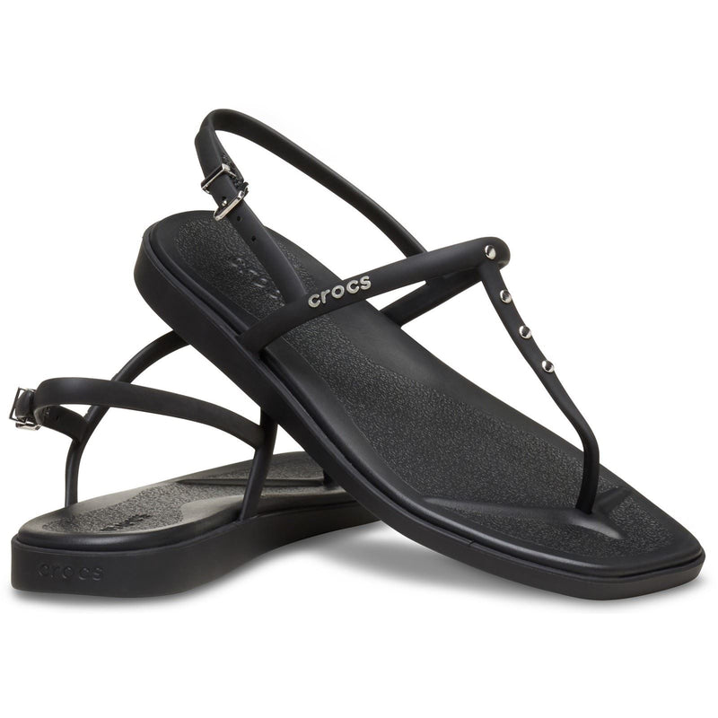 Crocs Miami Studded Thong Flip Sandales Noires En Thermoplastique Pour Femmes