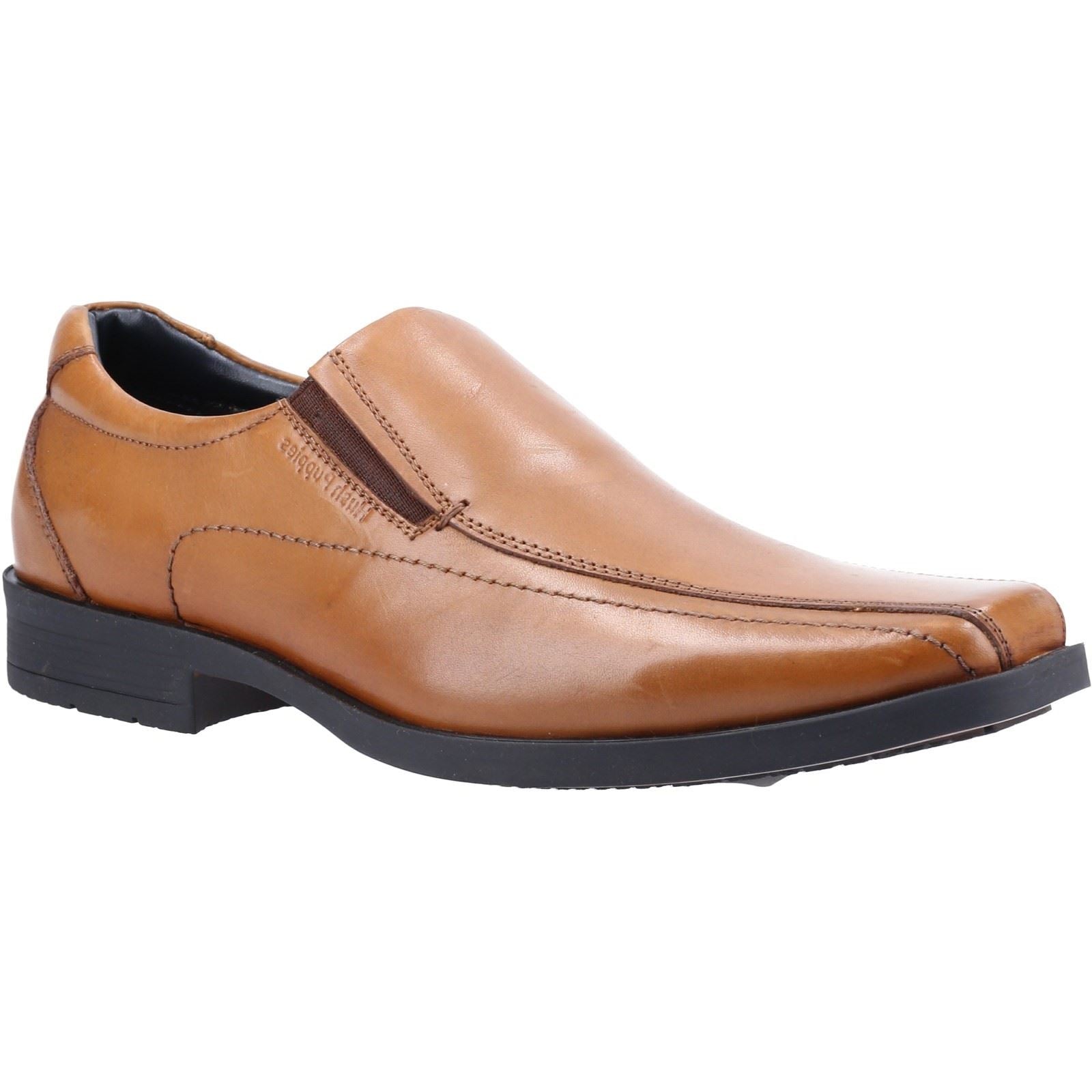 Hush Puppies Brody Chaussures Slip-On Pour Hommes En Cuir Beige.